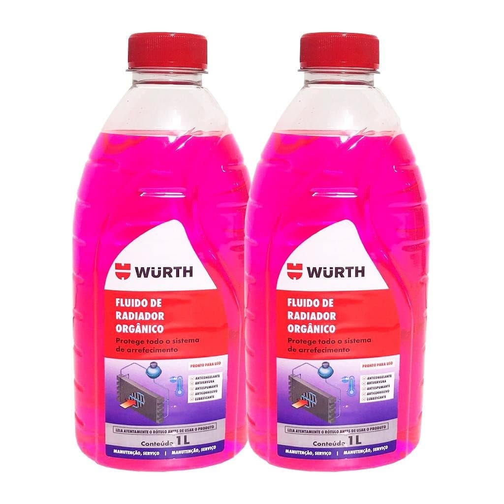 Kit 2 Aditivo Radiador Sistema Pronto Para Uso Rosa