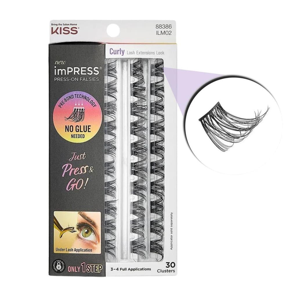 REFIL CÍLIOS AUTOCOLANTES KISS NEW YORK IMPRESS CURLY  C/ 30 TUFOS ILM02