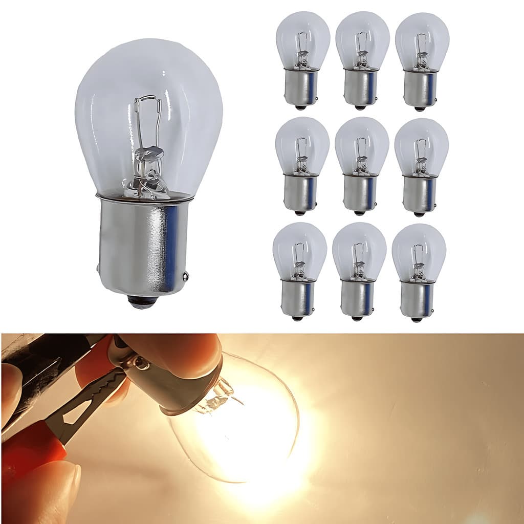 Par De Lampada 1 Polo 12v Transparente Seta Freio Ré Carro