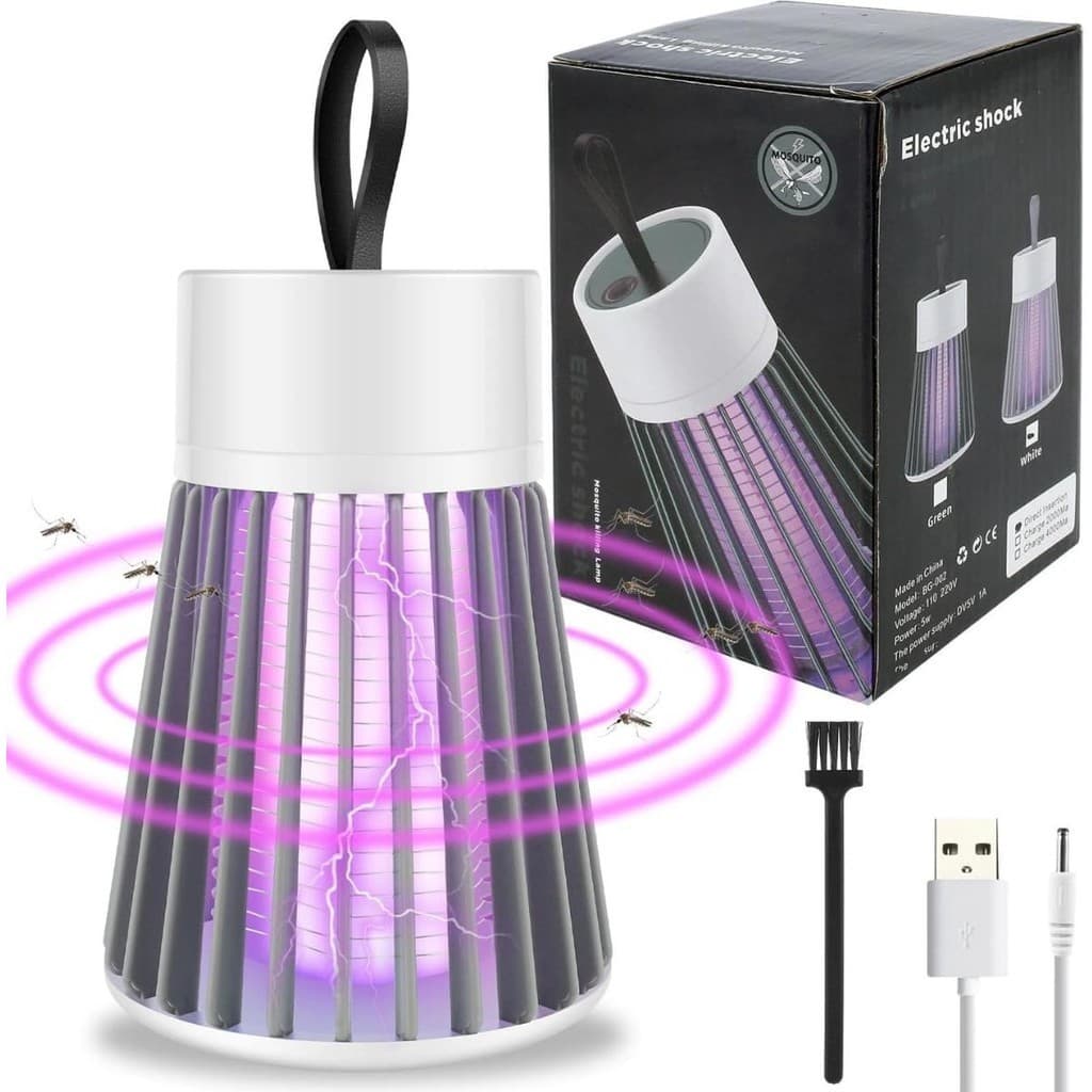 Lâmpada Elétrica Mata-Mosquitos Com Luz UV Usb Recarregável Armadilha Para Insetos