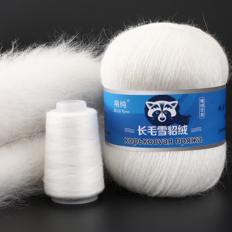 50g + 20g Fio De Pele De Vison Pelúcia Lã Fios Mohair Para De Tricô E Crochê Merino