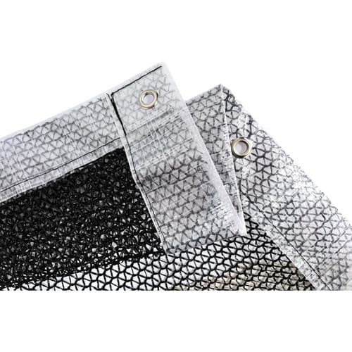 Tela Sombrite Preta 50% - 4m X 10m Com Borda E Ilhós