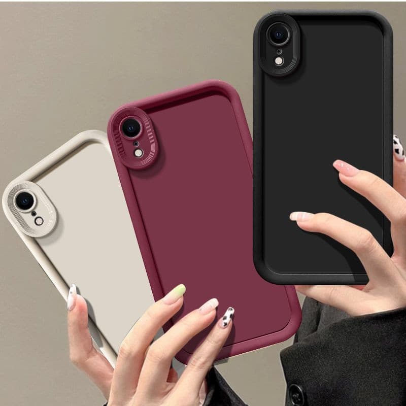 Para Apple iPhone xr Caso De Telefone Fosco Capa Traseira Pele Sentir Proteção À Prova De Choque