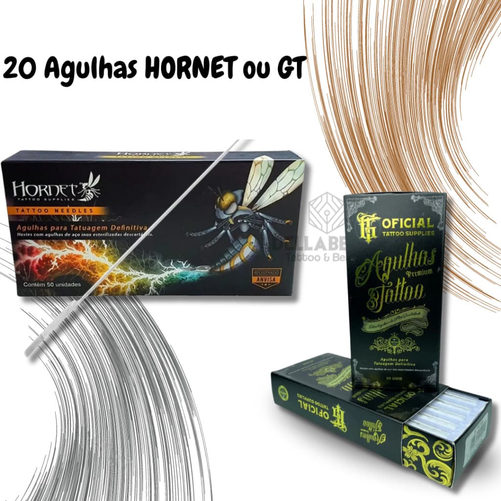 Agulhas Profissional  Hornet Tattoo Tatuagem 20 Unidades
