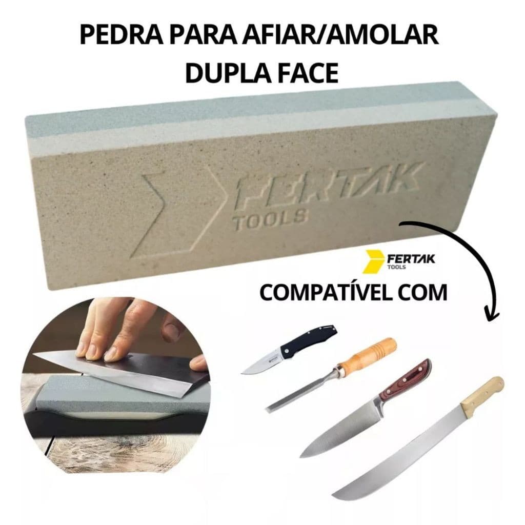 Pedra de Amolar Faca Afiar Tesoura 8" Polegadas Amolador Facas Afiador Profissional Melhor Afiação