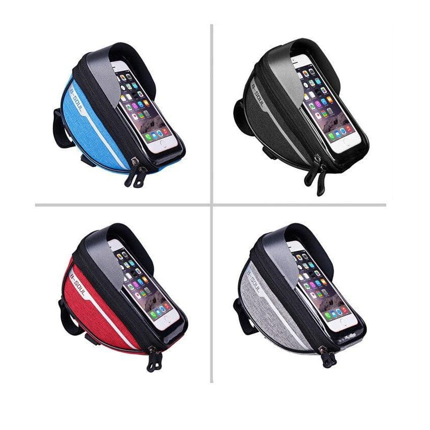 Bolsa Bag Case Porta Celular Bike Acessórios Alto Padrão Chaves Smart Touchscreen Cinza