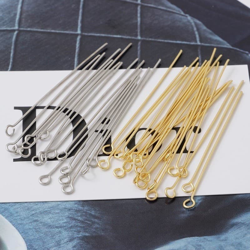 Alfinete Contra Pino Metal - prata/dourado/preto 18/22/26/28/32/35/50mm - 1000pcs - Formato 9