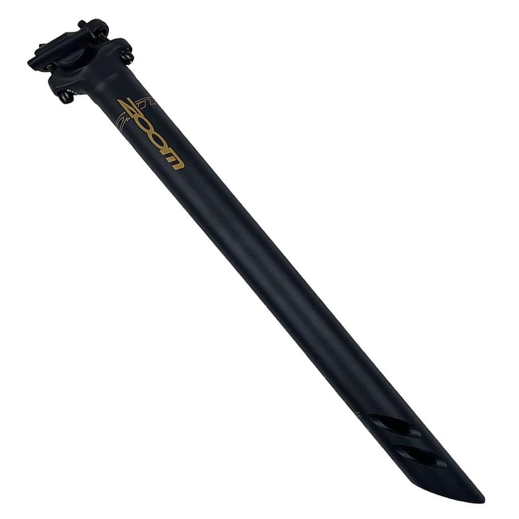 Canote Banco Selim Bicicleta Bike Speed Mtb Com Carrinho Zoom Alumínio 31.6x400mm Offset 5mm Preto