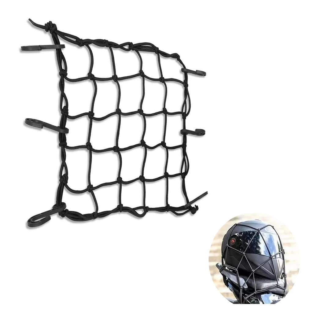 Rede Elástica tipo Aranha para Moto Capacete Bagageiro Flexível 35x35