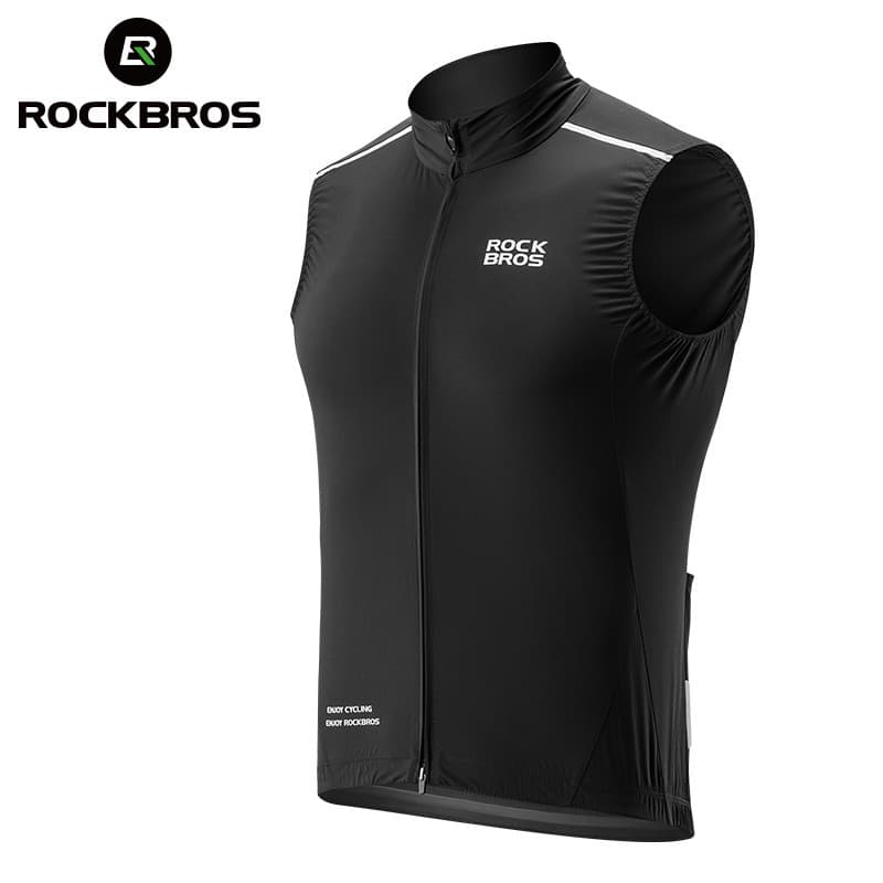 Colete De Ciclismo ROCKBROS Malha Respirável De Secagem Rápida Bicicleta Sem Mangas Refletivo À Prova De Vento Unisexo