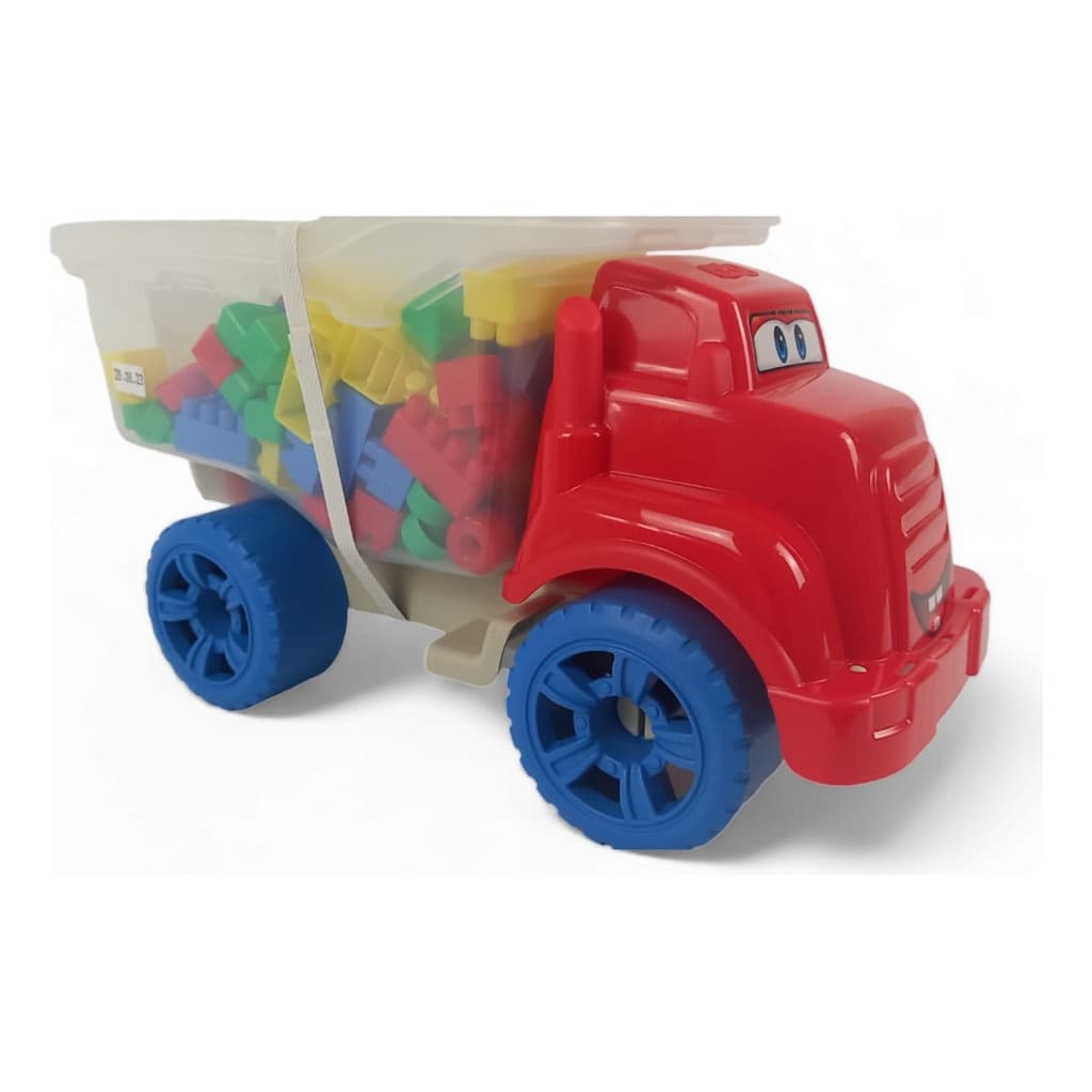 Blocos De Montar Com Caminhão Brinquedo Educativo 96 Peça