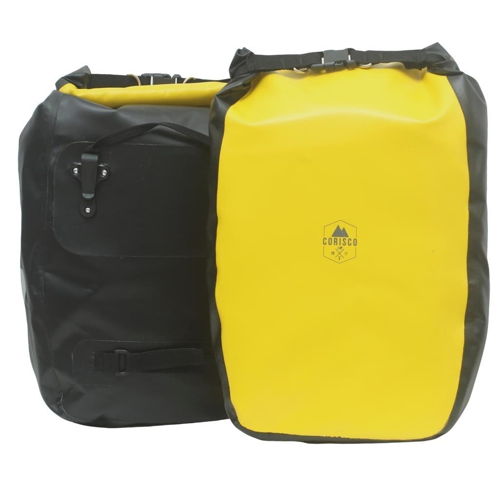 Bolsa Alforje de bicicleta para cicloturismo Mala impermeável com 50 litros Corisco - Amarelo