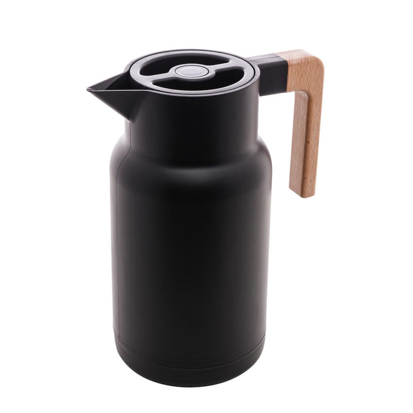 Garrafa Térmica de Plástico Organic Preta 1 Litro 1940 Lyor