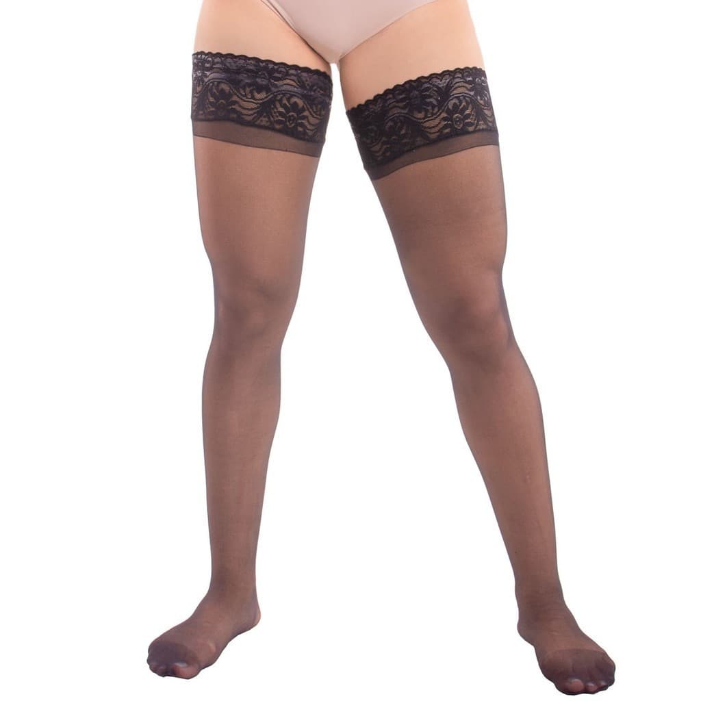Meia Calça 7/8 Renda Silicone Arastao Fio 15 Elastano Selene 9630