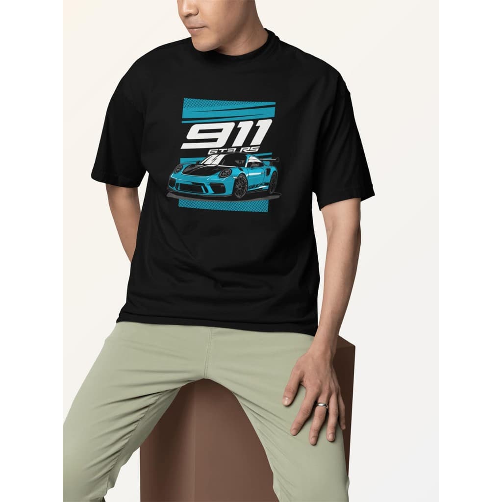 Camiseta Camisa Masculina Unissex  Streetwear Gola Redonda Estampa Grande - Porsche 911 GT3 RS