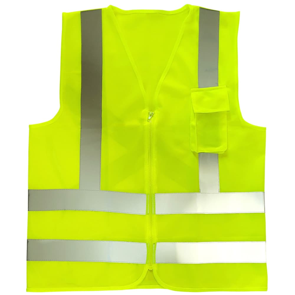 Colete Refletivo Amarelo Com 1 Bolso Com Ziper - Volk