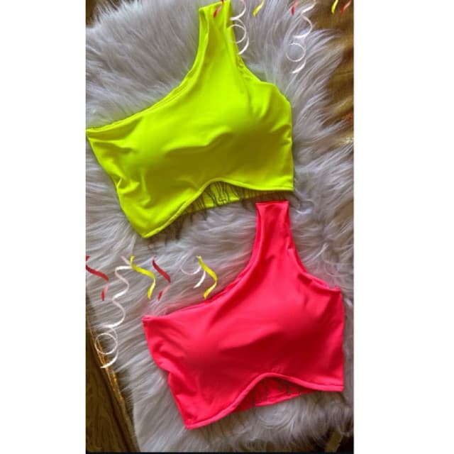BLUSA CROPPED VERÃO TOP REGATA MULA MANCA CORES NEON CARNAVAL ALÇA GROSSA FRANJA