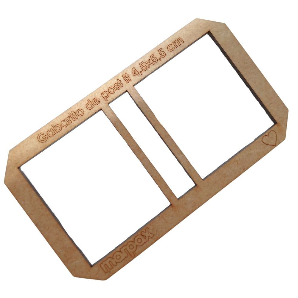 Gabarito para Post It 4,5x5,5 cm em MDF Marpax