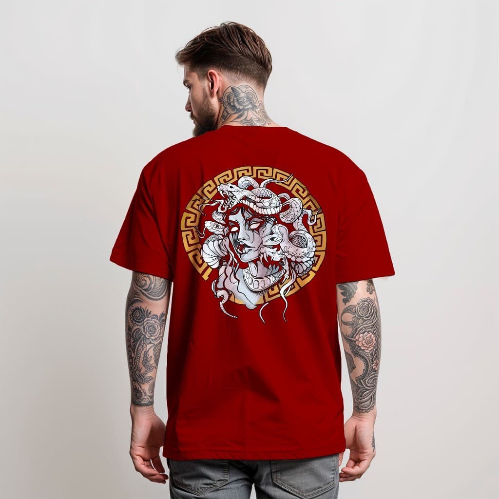 Camisa Camiseta Blusa Medusa Grecia T-Shirt Manfinity Algodão Verao
