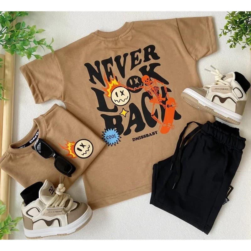CONJUNTO 2PÇS CAMISÃO LOOK E BERMUDA TECO PRETA