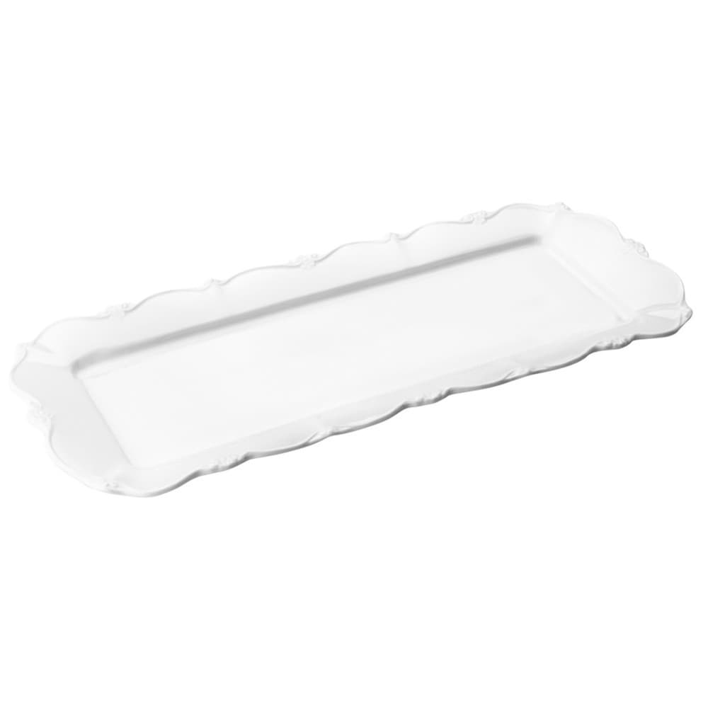 Travessa de Porcelana Retangular Fancy Branco 41x17cm Wolff