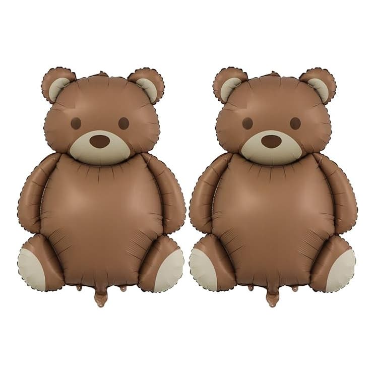 Balão Metalizado Urso Marrom 80cm Festa Decoração Presente