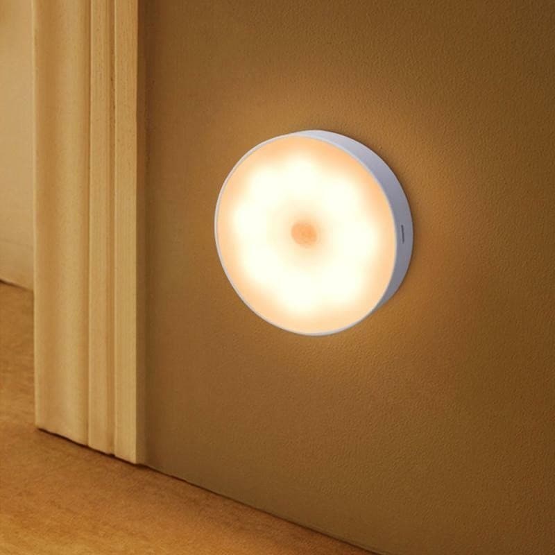 lanterna Luminaria Sensor De Presença e Movimento Led Luz Noturna Inteligente Sem Fio Recarregável Usb