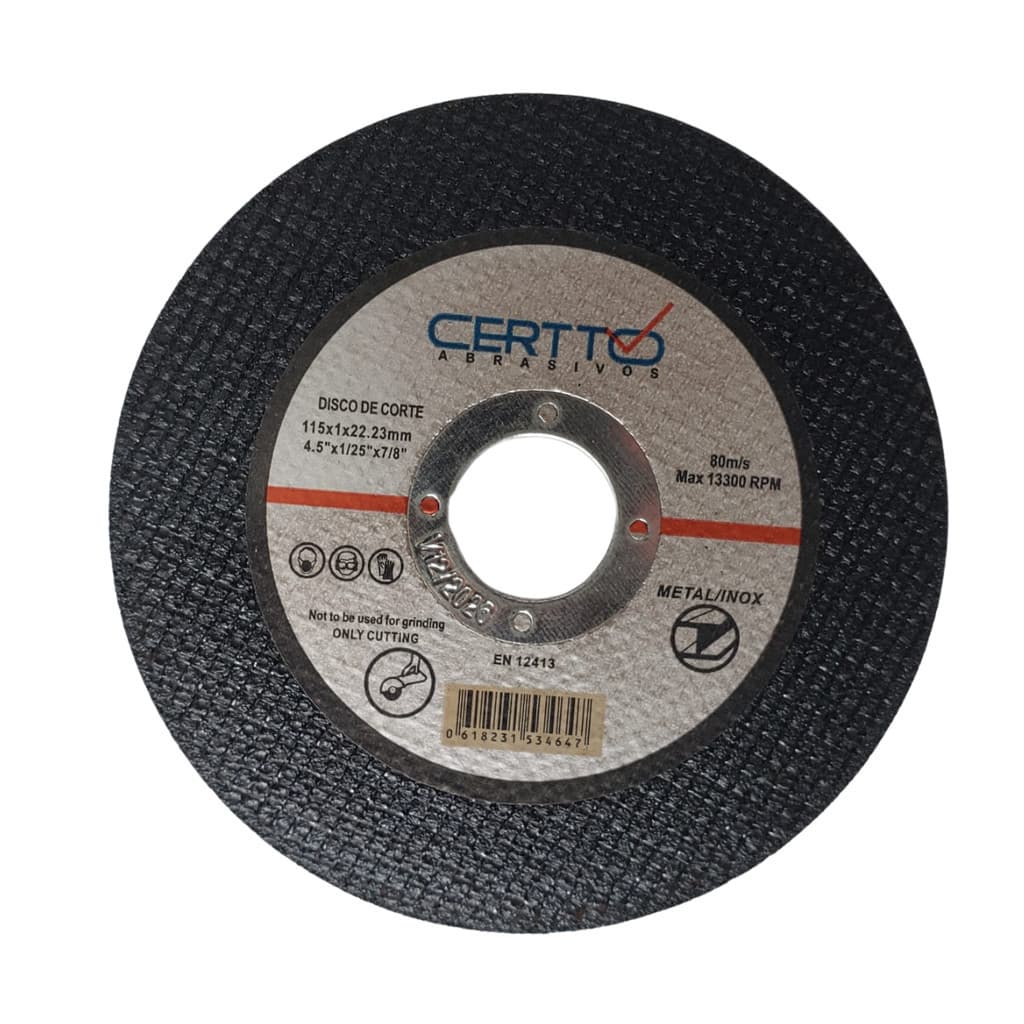 KIT 50 X DISCO CORTE 4,5" 4.5x1/25x7/8 CERTTO
