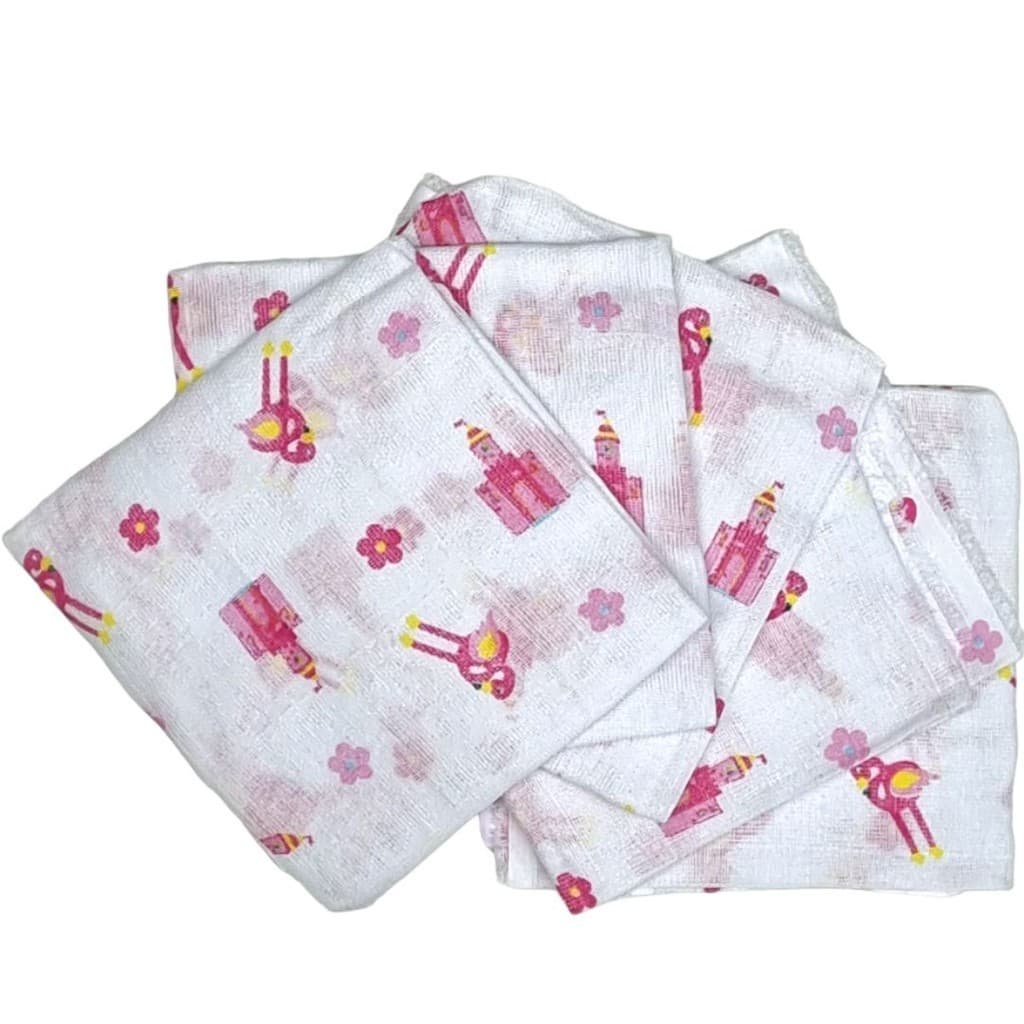 Fralda Com 5 Unidades Fraldinha 100% Algodão Estampada