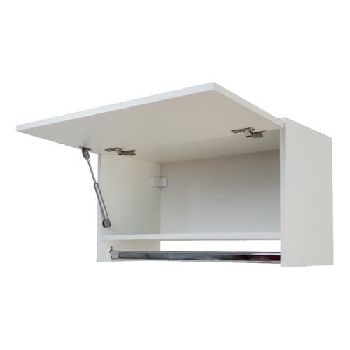 Armário Aéreo Multiuso Com Cabideiro Branco Criar Decore.