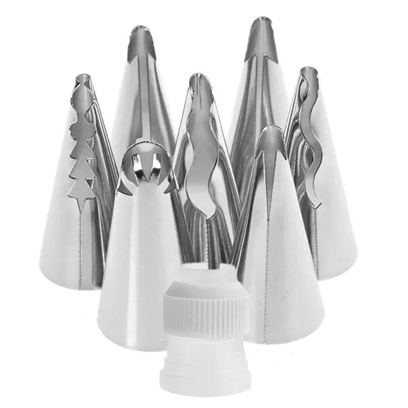 8pcs/set Bicos De Casamento Russos Saia De Pastelaria Dicas De Decoração De Bolo Ferramenta Decoradora De Cupcake