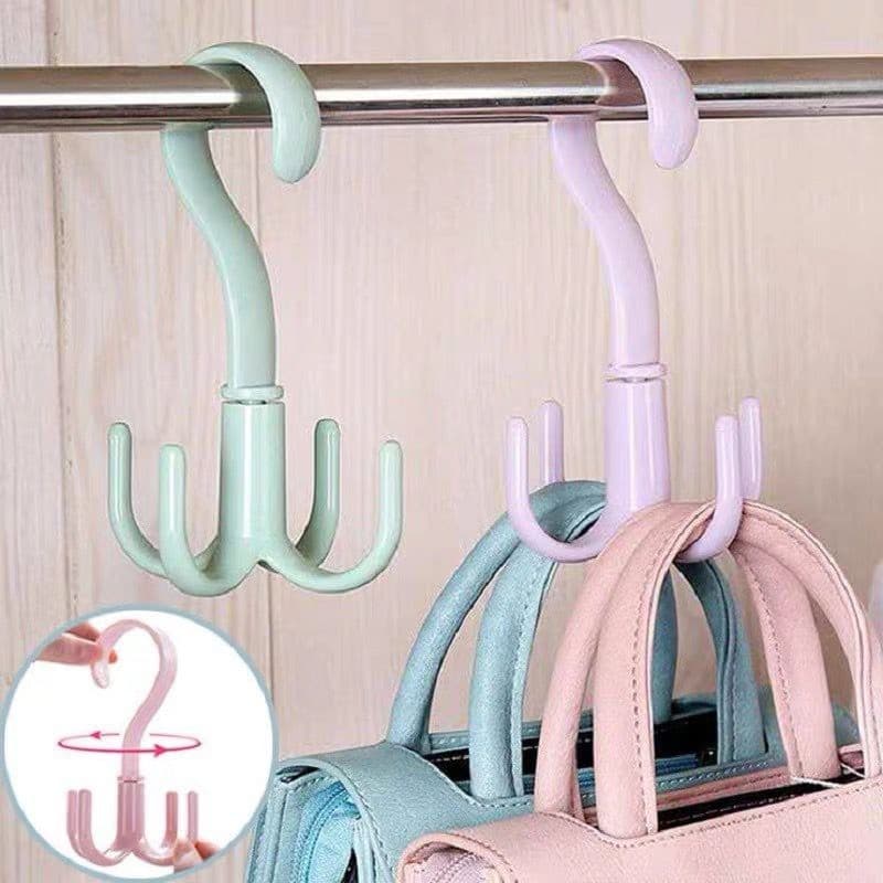 Kit Cabide Gancho Multiuso Giratório para Roupas Tênis Bolsas