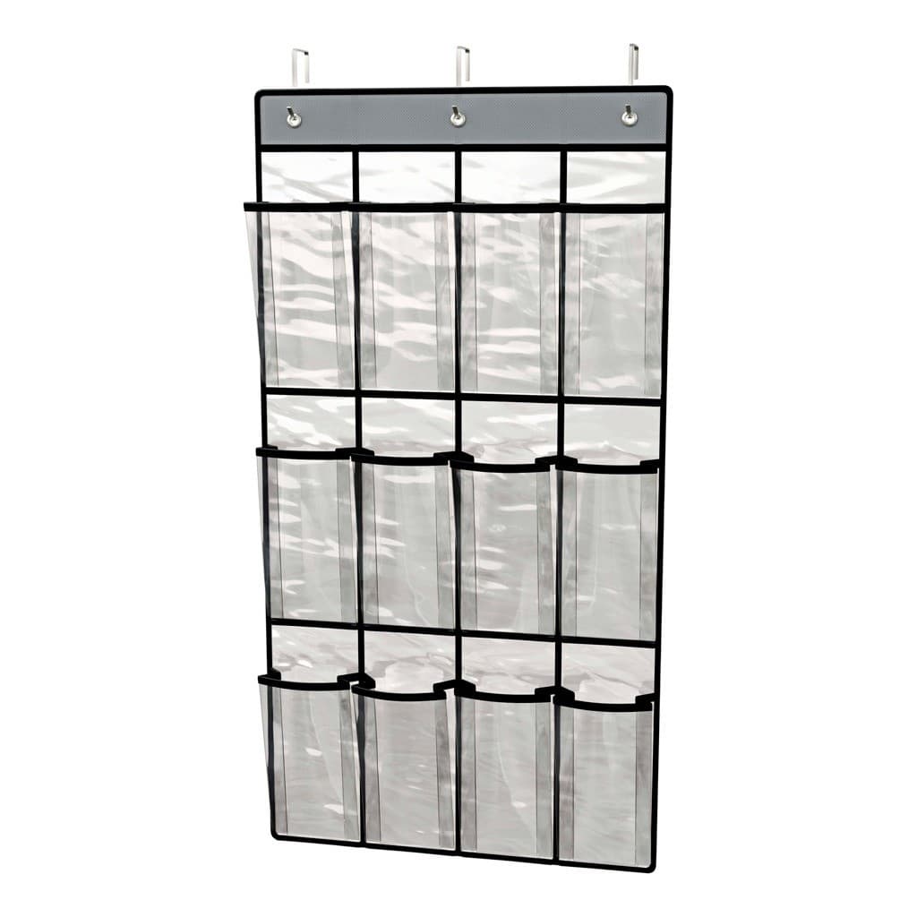 Sapateira De Porta E Parede 12 Divisórias Flexível Transparente