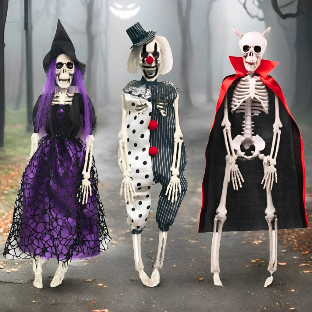 Bonecos Esqueleto de Halloween, Ornamento de Terror 40CM