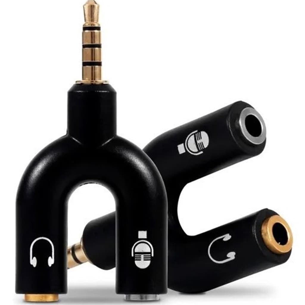 Cabo Adaptador Splitter P3 X P2 Fone Microfone Headset Xbox Ps4 Áudio Pc