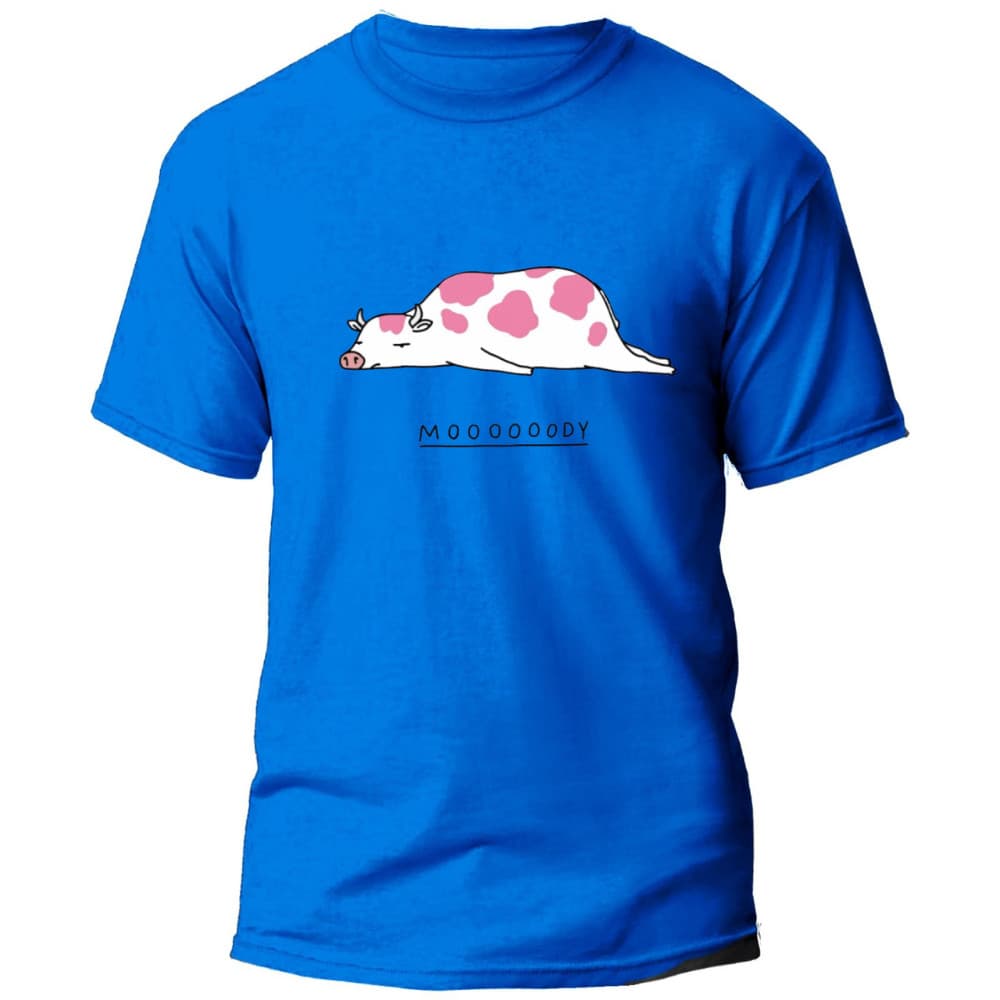 Camiseta Feminina Estampa Vaca Mooody Lançamento Moda Urbana Leve Menina Mulher Papais de Pets