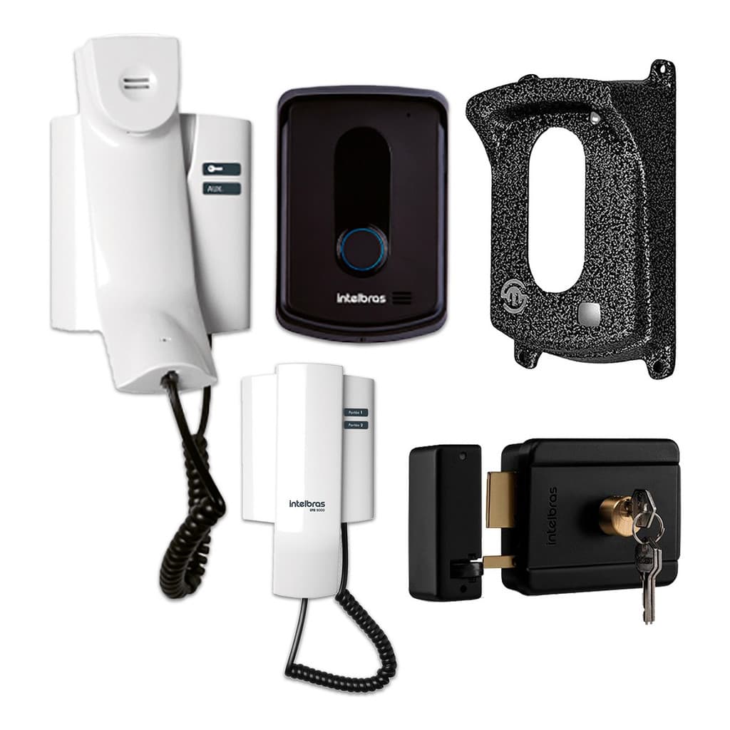 Interfone Ipr8010 Intelbras + Protetor + Fechadura +extensão