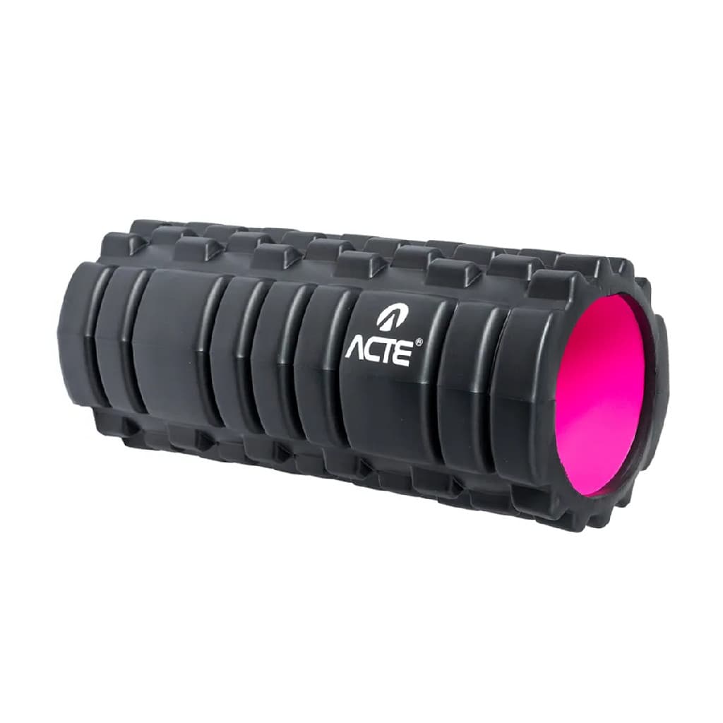 Rolo de Massagem de Liberação Miofascial Rigido 33cm Rosa T141-R Acte Sports