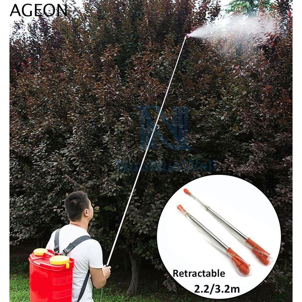 AGEON Pulverizador Árvore Irrigação Externa De Aço Inoxidável 2.2/3.2m Acessórios Para Regador