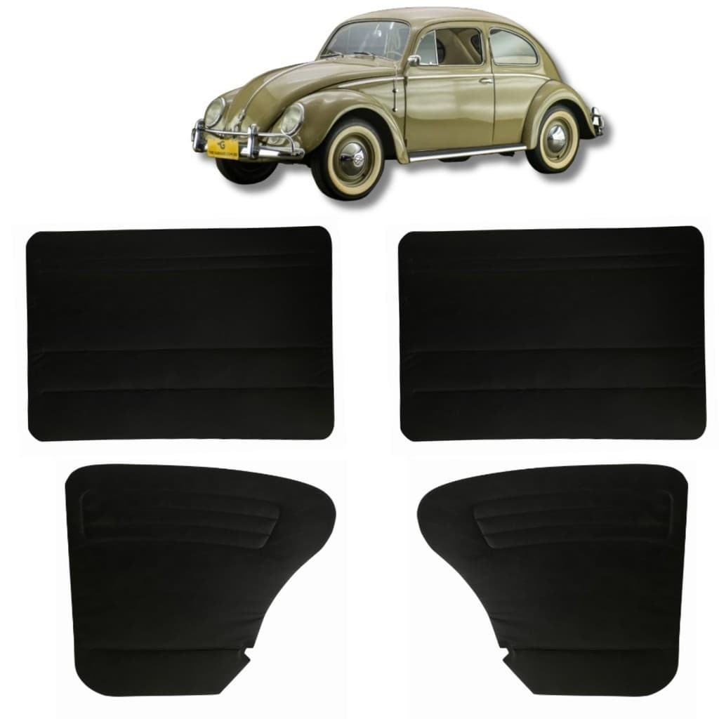 Revestimento Forro Porta Fusca 1959 Ate 1977 Papelão Preto