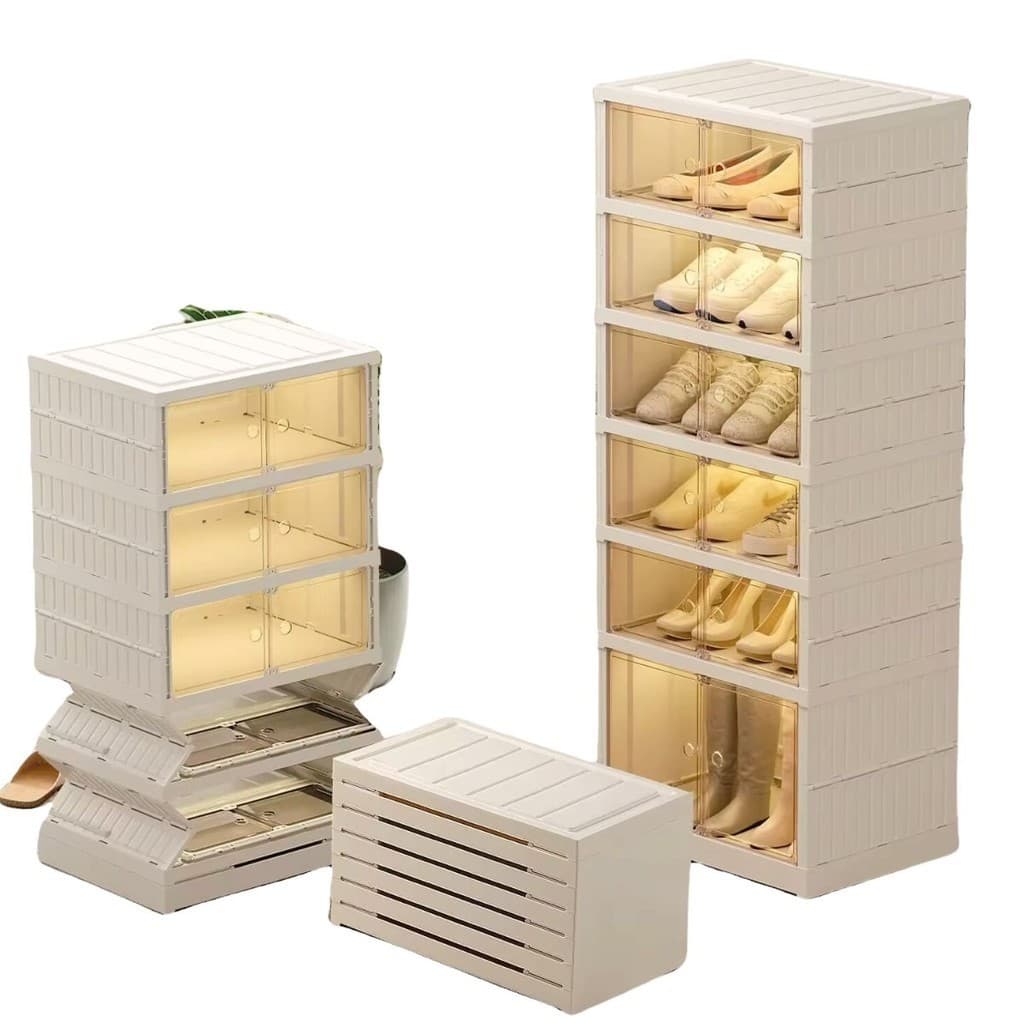 Sapateira Dupla Vertical Box Empilhavel Organizadora Calçado
