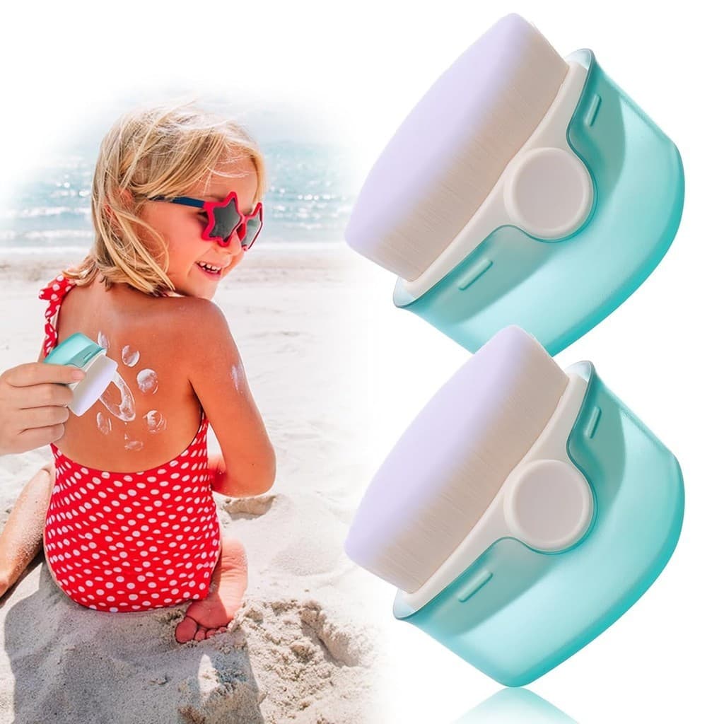 Aplicador De Protetor Solar Palksky Para Crianças , 1 Pacote De Escova Sunblock Buddy Set Com Tampas Protetoras , Loção