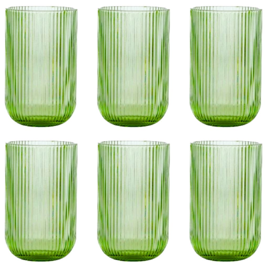 Jogo De 6 Copos 460ml Verde Versalhes Lanty Ke Home