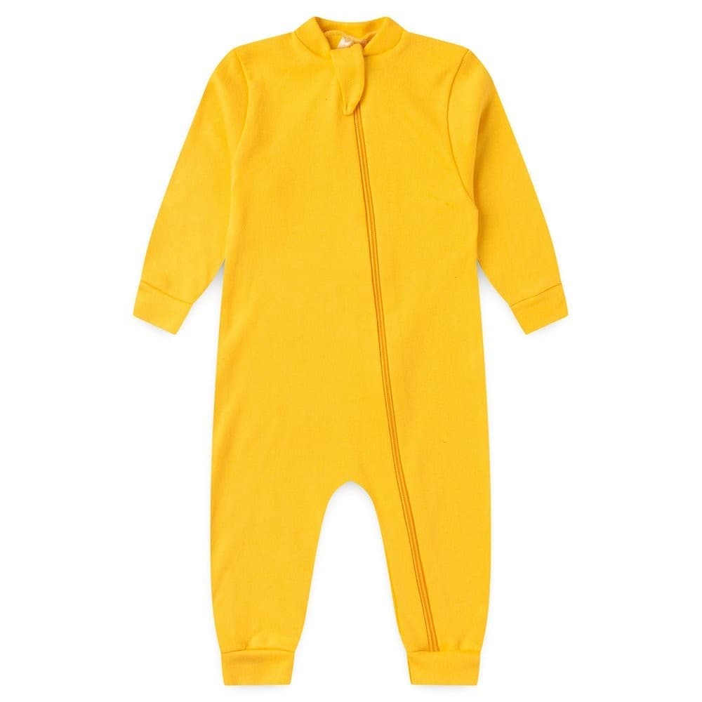 Macacão Amarelo - Suedine 100% Algodão - Bebê
