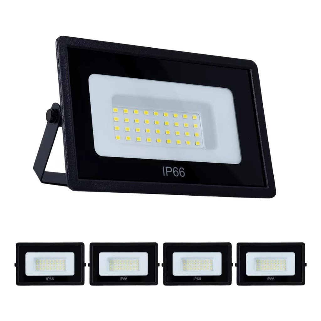 Kit 5 Refletor 100w Holofote Bivolt 110v/220v 6500k Luz Forte
