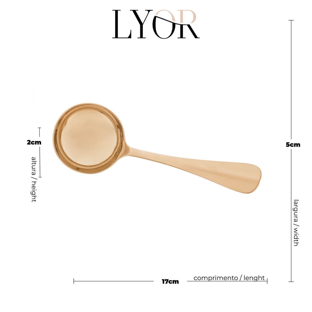 CONCHA ACO INOX P/MOLHO POSITANO DOURADA 19cm - LYOR