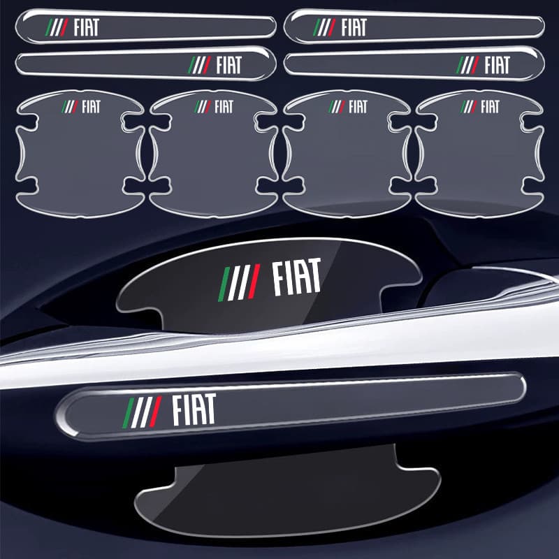 4/8Pcs Nova Proteção Da Porta Do Carro Fiat Maçaneta Transparente Invisível Espessamento Tigela Anti-Riscos Para Uno Toro 500 Bravo Punto Palio Argo Stilo Strada Mobi