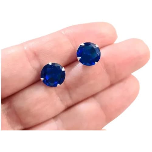 Brincos 10mm Prata S925Brincos Gotas Cristal