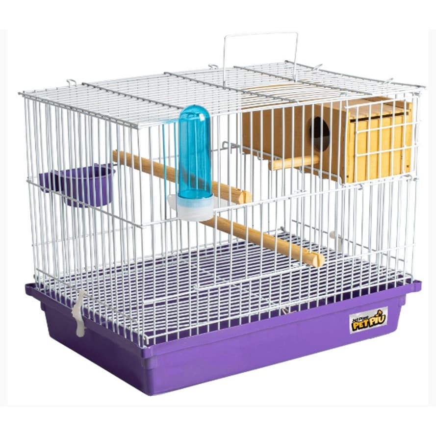 Gaiola Criadeira Para Aves Periquito Com Ninho MDF Acessórios Resistente Durável Jel Plast