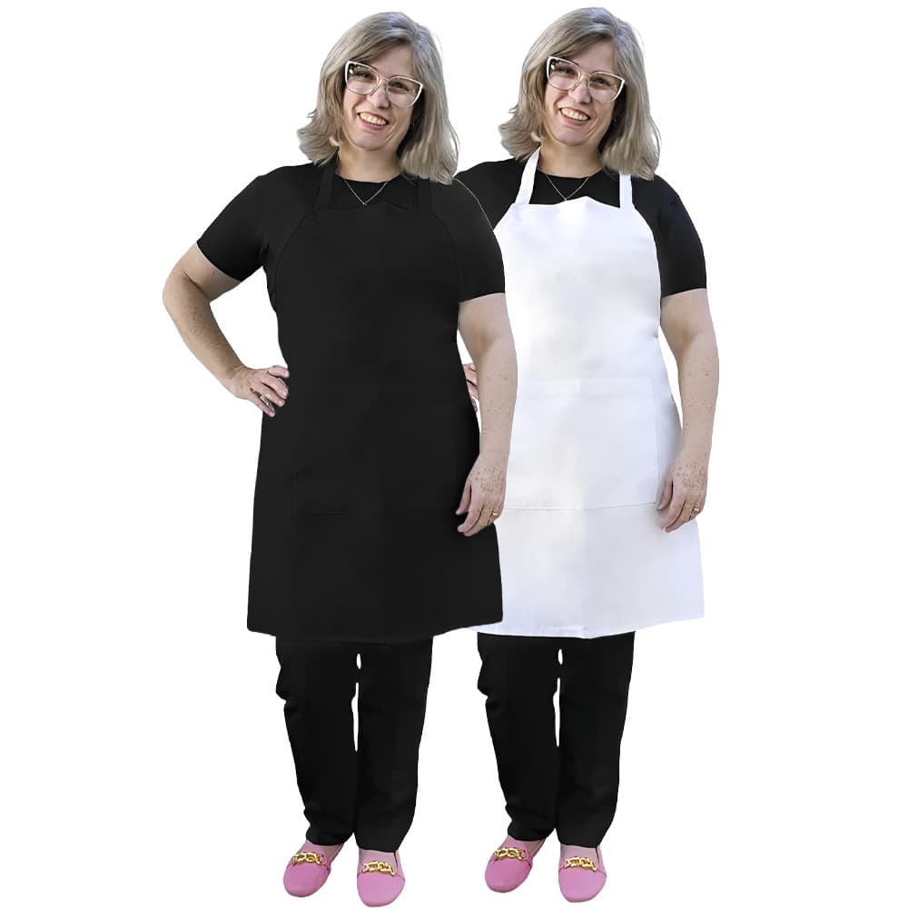 Avental Brim Plus Size com Bolso